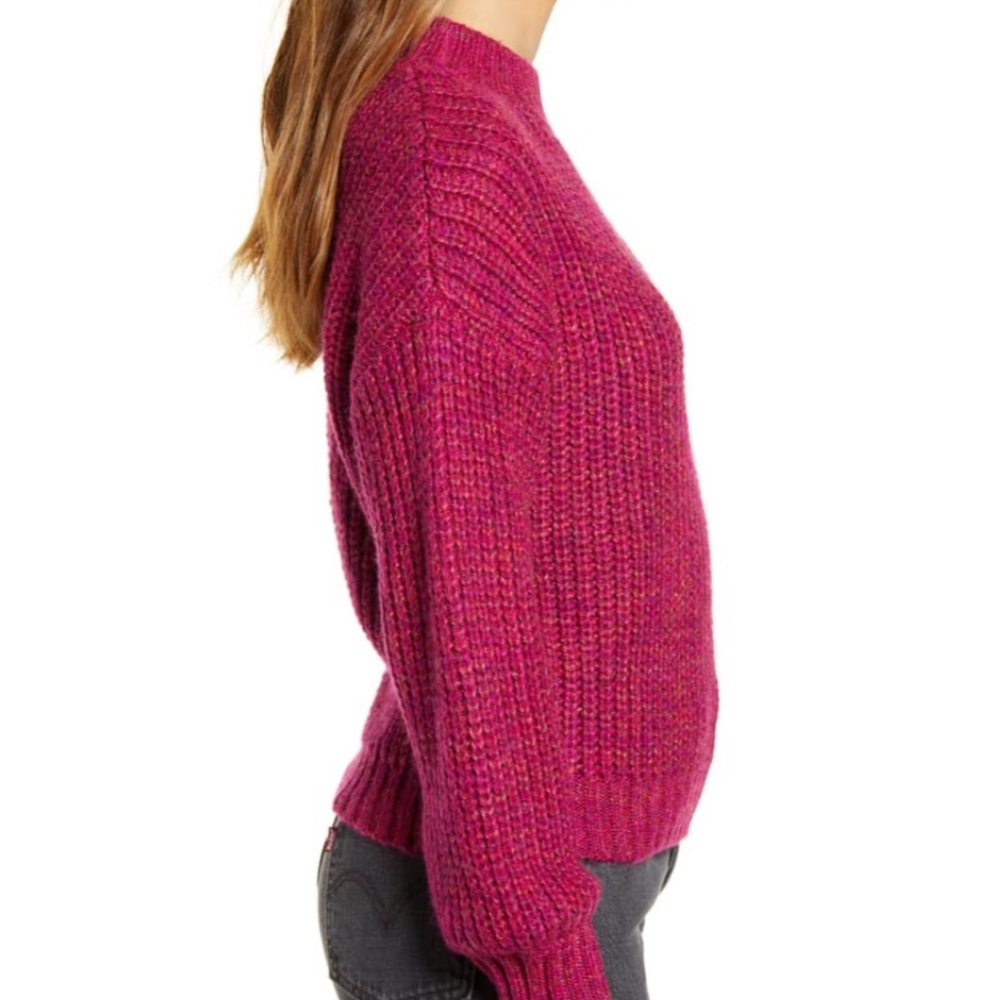 Band of Gypsies Glacee Ribbed Mock Neck Sweater - Picture 3 of 8
